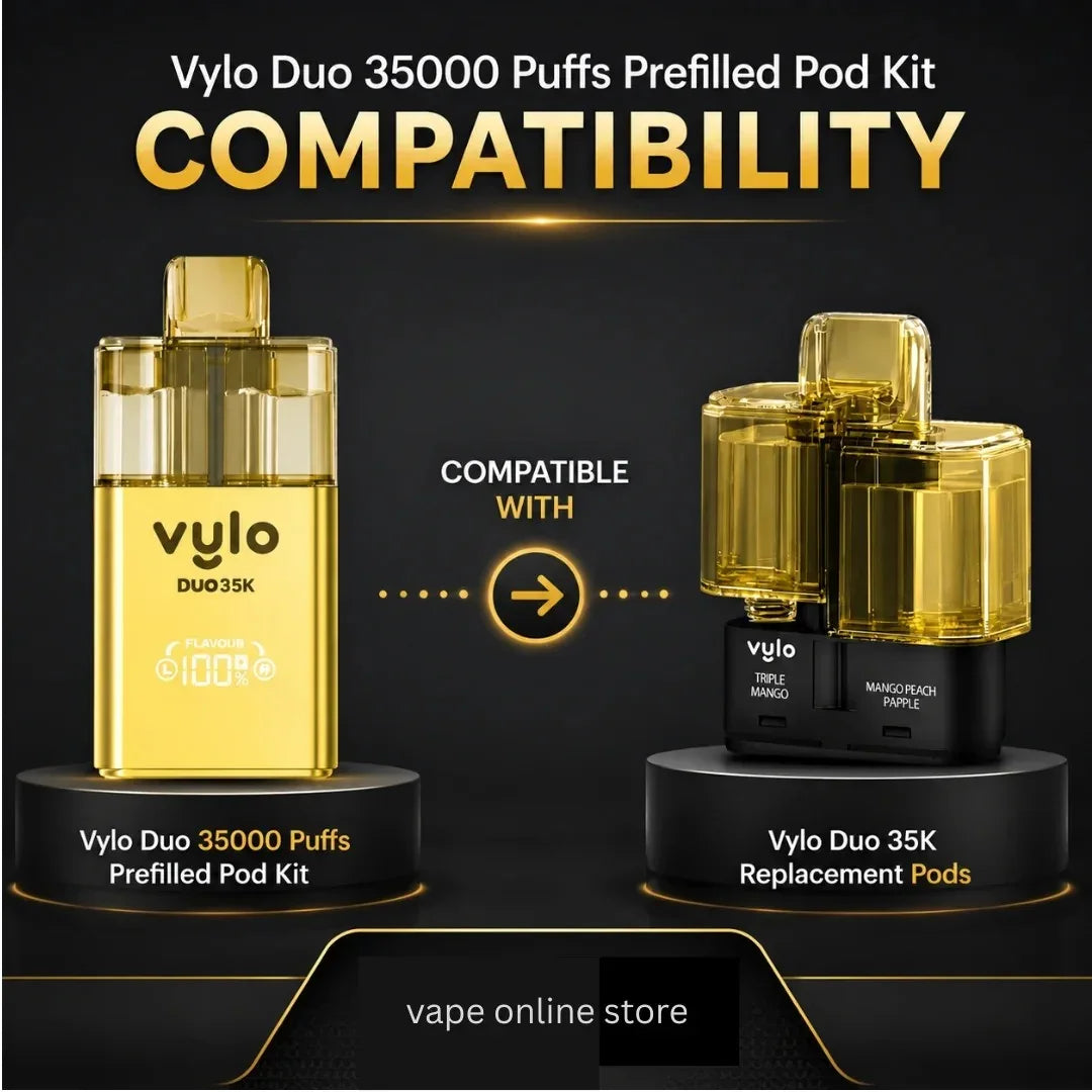 Vylo duo 35k puffs prefilled pod kit compatibility