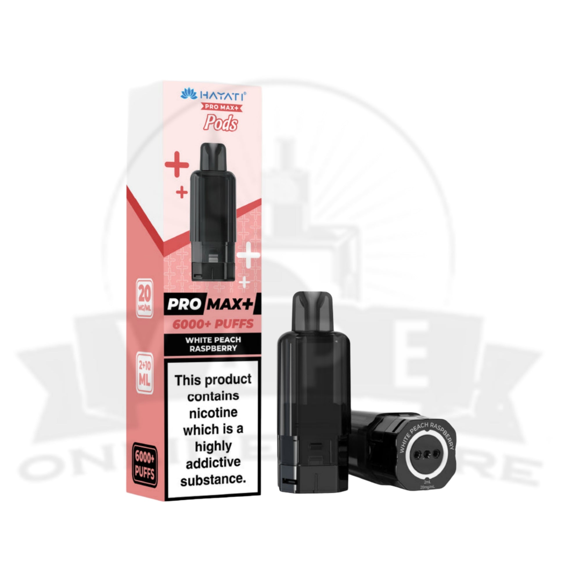 White Peach Raspberry Hayati 6000 Pod