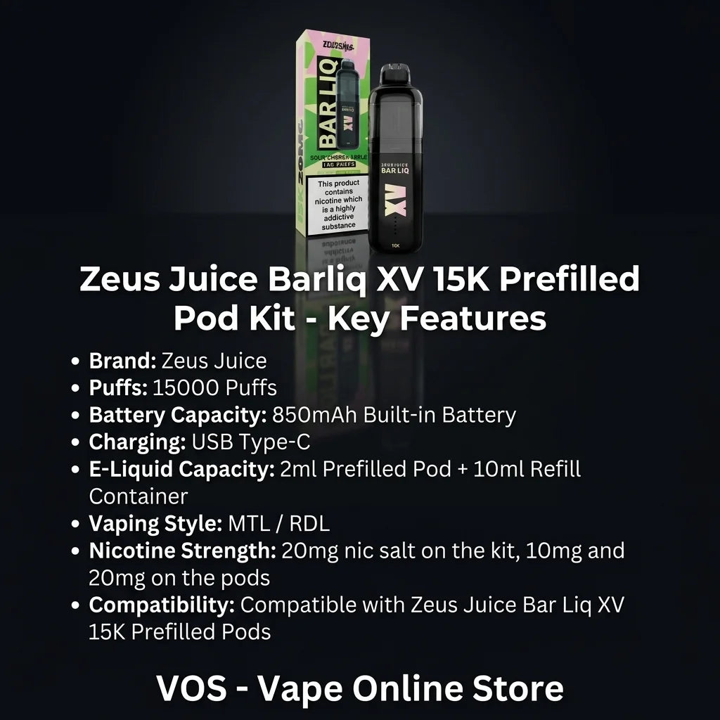 Zeus Juice Barliq XV 15K Prefilled Pod Kit