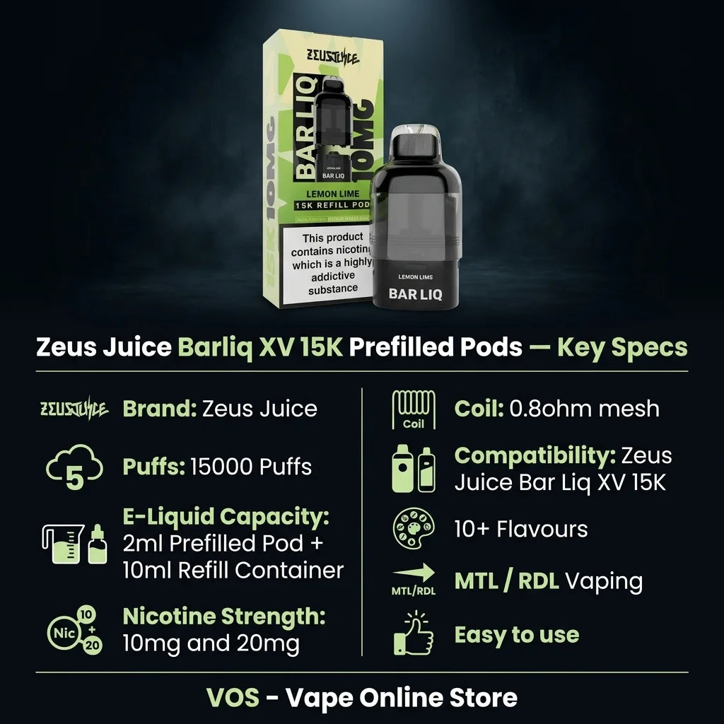 Zeus Juice Barliq XV 15K Prefilled Pods