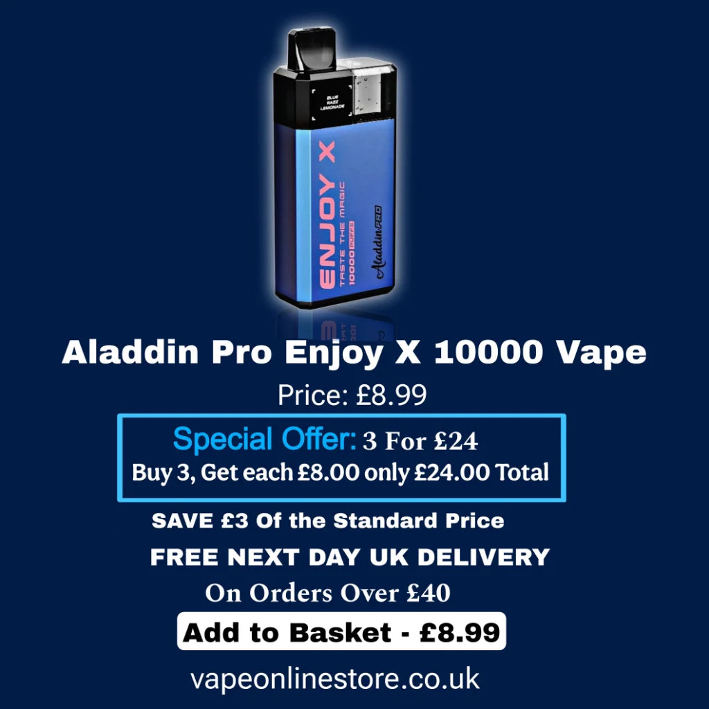 Aladdin Pro Enjoy X 10000 Vape | 3 for £24 Deal