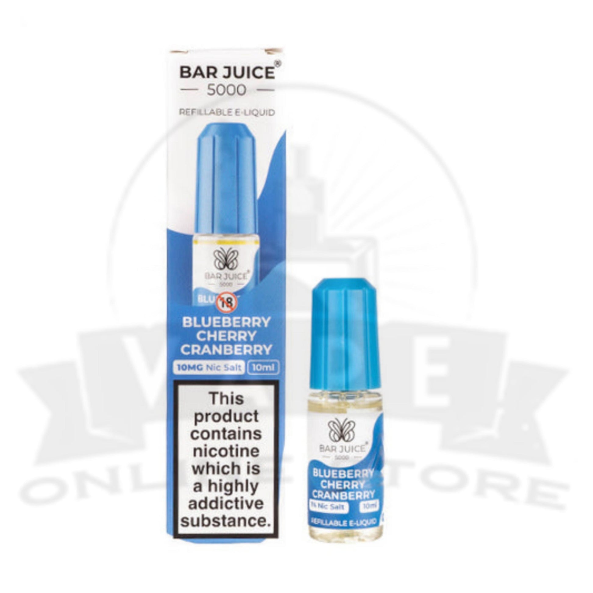 Blueberry Cherry Cranberry Bar Juice 5000 Nic Salt E-Liquid | 5 for £10