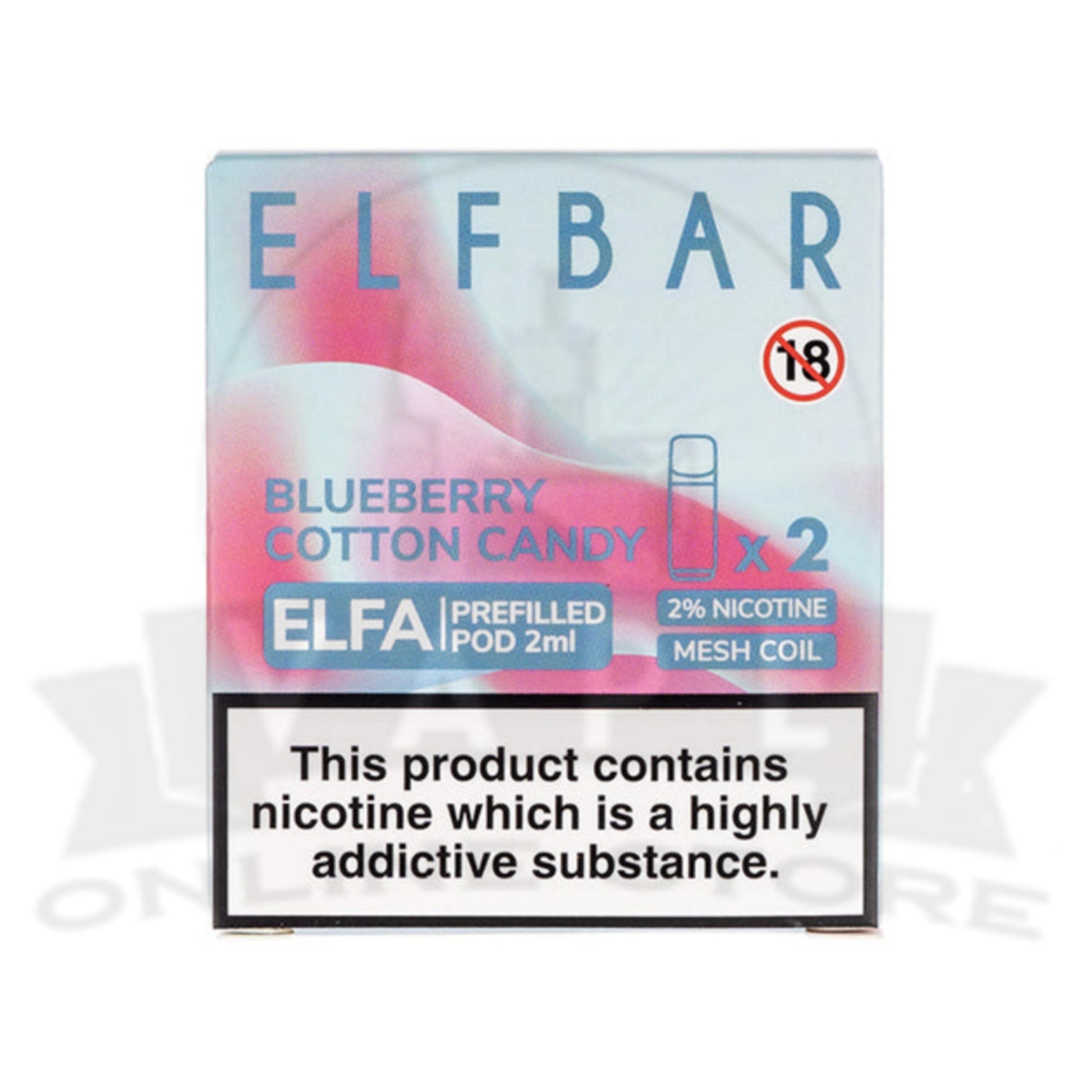 Blueberry Cotton Candy Elfa Pre-filled Pods By Elf Bar