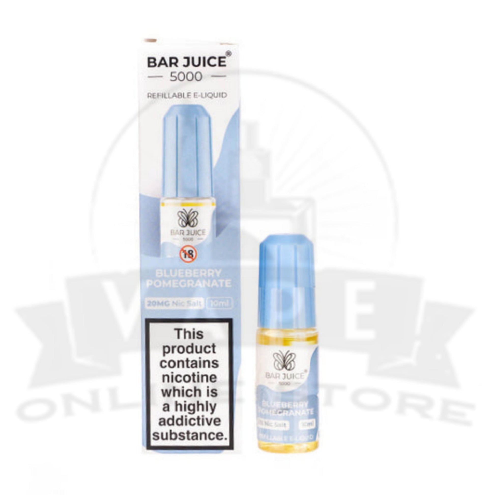 Blueberry Pomegranate Bar Juice 5000 Nic Salt E-Liquid | 5 for £10