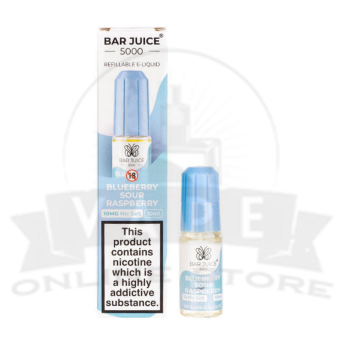 Blueberry Sour Raspberry Bar Juice 5000 Nic Salt E-Liquid | 5 for £10