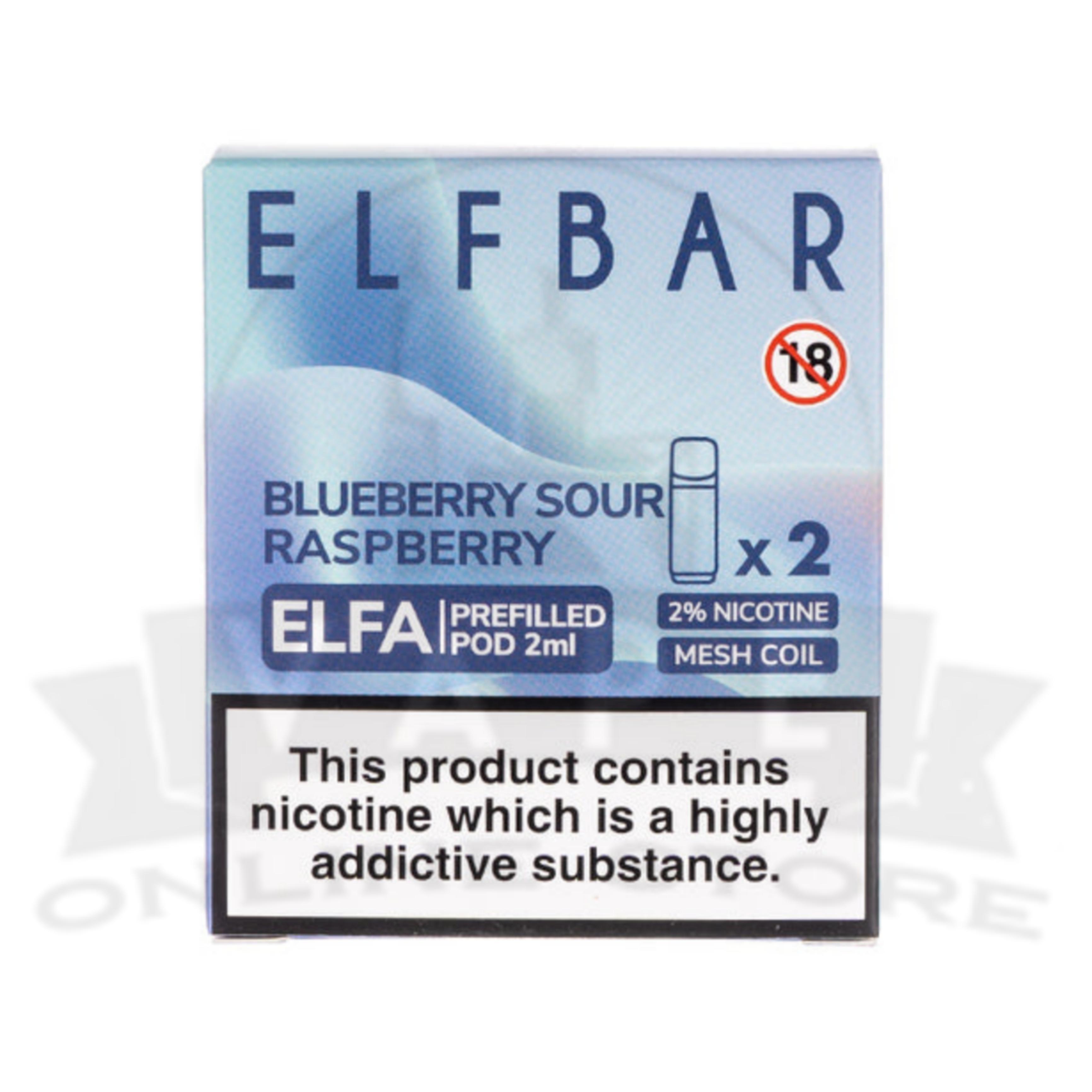 Blue Raspberry Elfbar Blueberry Sour Raspberry Elfa Pre-filled Pods By Elf Bar