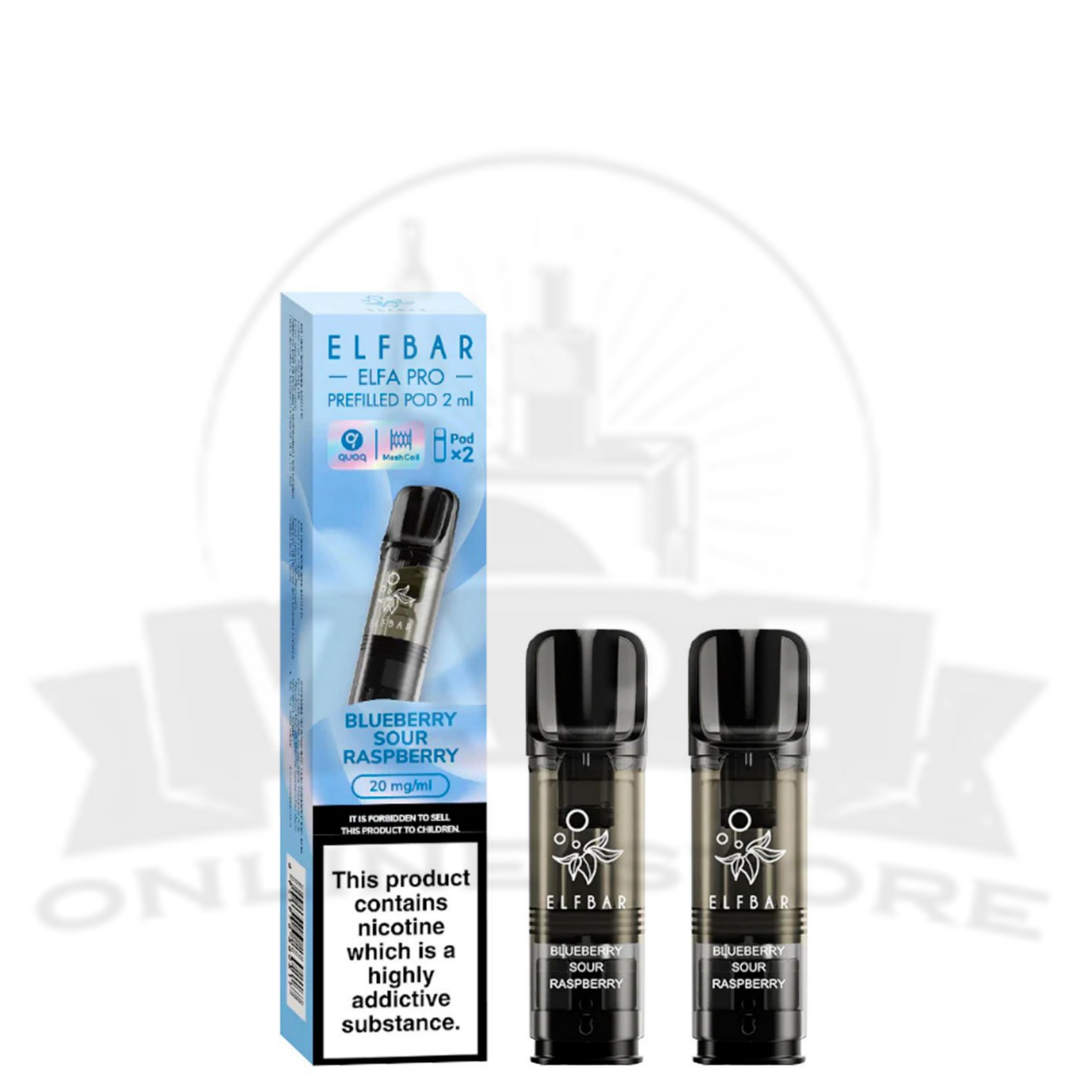 Blue Raspberry Elfbar Blueberry Sour Raspberry Elfa Pro Prefilled Pods By Elfbar