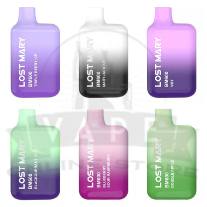 lost mary small vape Box Of 10 BM600 Prefilled Rechargeable Pod Kit eJuice NOS FLAVOR:Vol 9 VPro NS Mint Ice