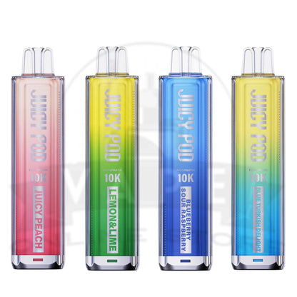 box of 10 juicy pod novamax 10k prefilled pod kit