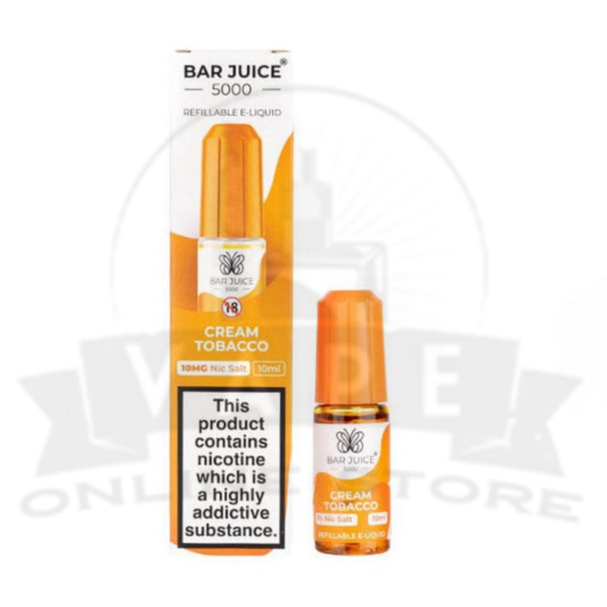 Cream Tobacco Bar Juice 5000 Nic Salt E-Liquid | 5 for £10