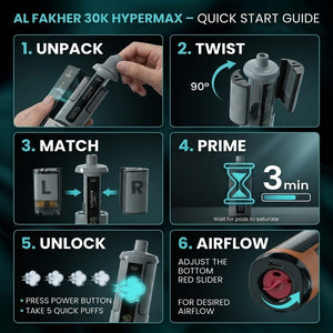 Al Fakher Vape Crown Bar 30K Hypermax | Only £9.99