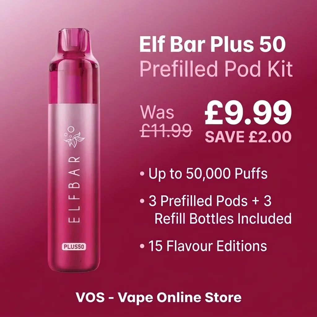 Elf Bar Plus 50 Prefilled Pod Kit | £9.99 Limited Price