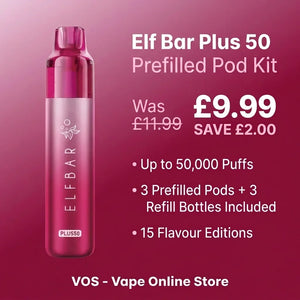 Elf Bar Plus 50 Prefilled Pod Kit | £9.99 Limited Price