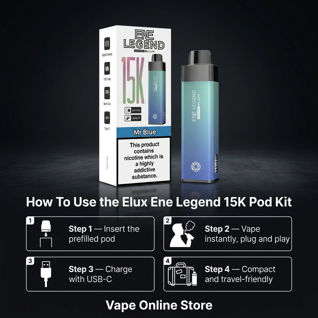 Elux Ene Legend 15K Puff Prefilled Vape Pod Kit