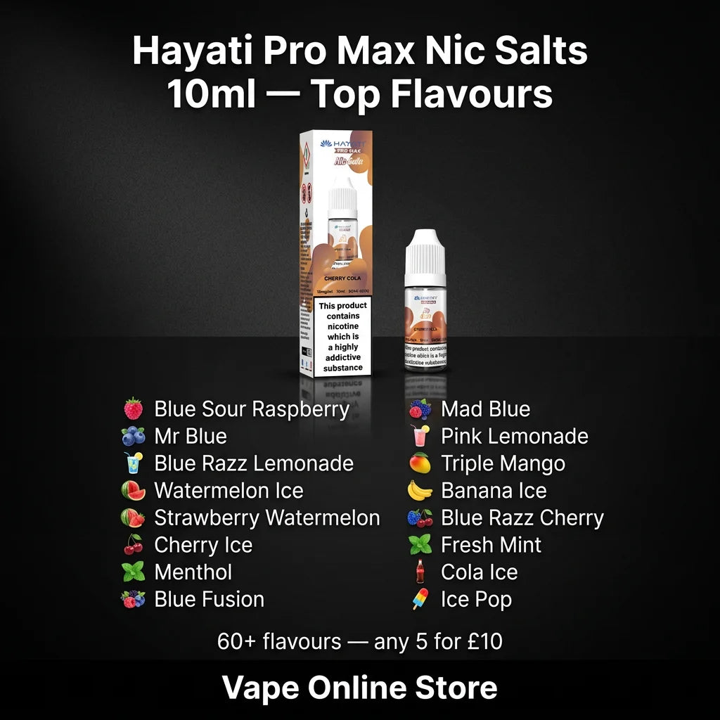 Hayati Pro Max Nic Salts 10ml  | 5 for £10 Deal