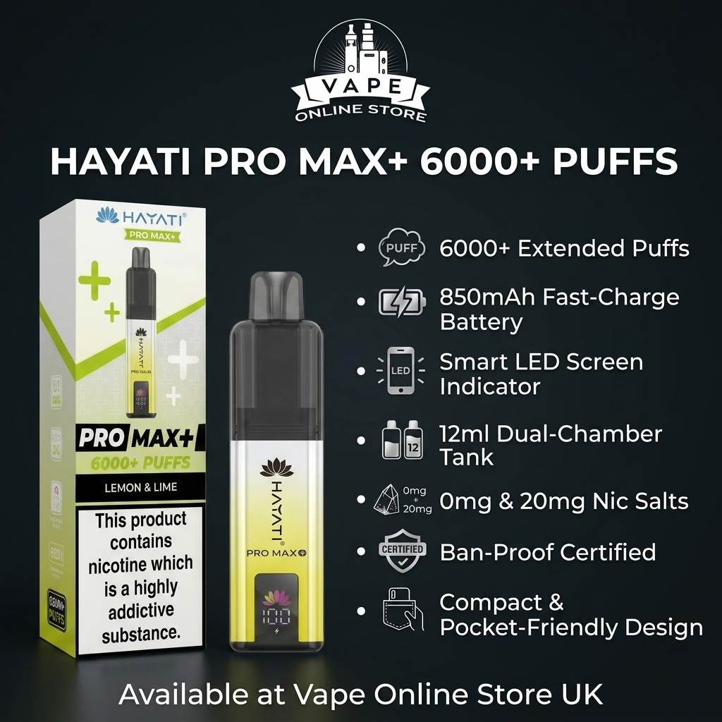 Hayati Pro Max Plus 6000 Pod Kit + 2 Refill Pods | Bundle Vape Deal