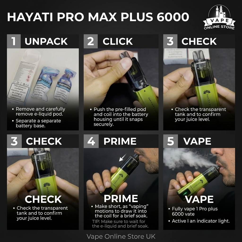 Hayati Pro Max Plus 6000 Pod Kit + 2 Refill Pods | Bundle Vape Deal