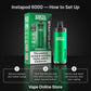 instapod 6000 prefilled pod vape kit how to use