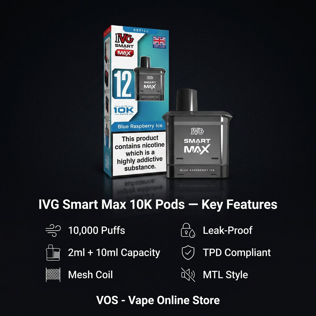 IVG Smart Max 10K Puffs Prefilled Replacement Pods