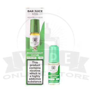 Kiwi PassionFruit Guava Bar Juice 5000 Nic Salt E-Liquid | 5 for £10