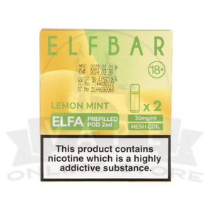 Lemon Mint Elfa Pre-filled Pods By Elf Bar