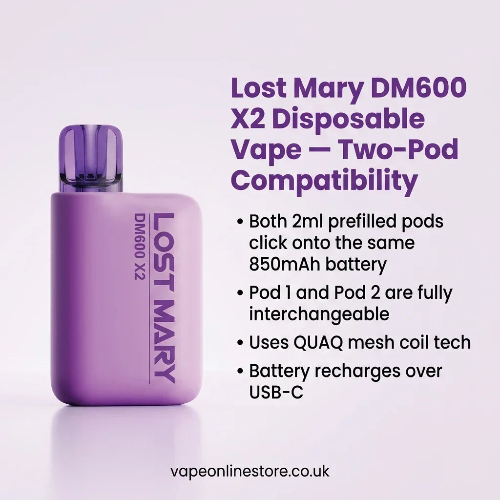 Lost Mary Dm600 X2 Pod Vape Kit | Buy 1 Get 1 Free Vape