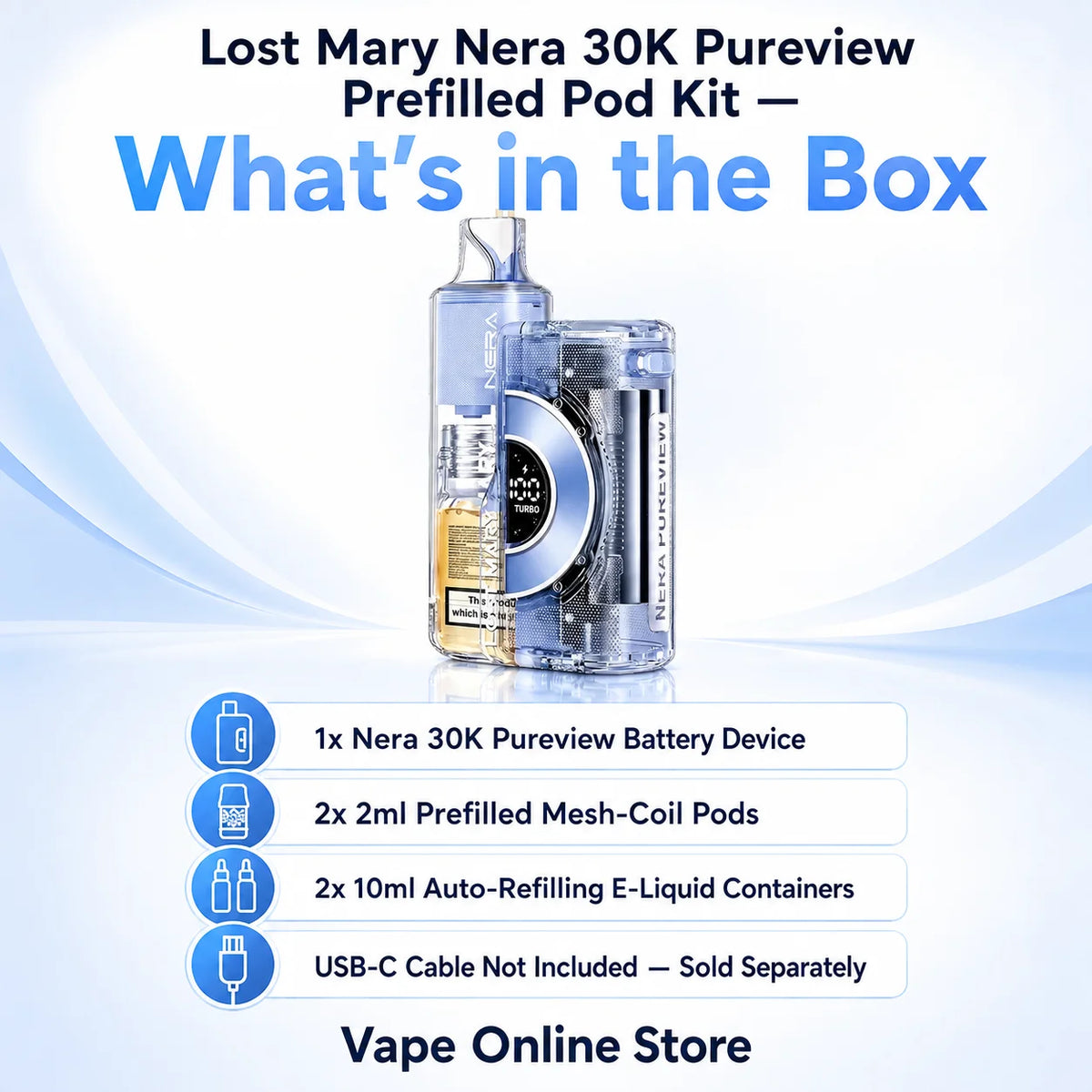 Lost Mary Nera 30K Pureview Prefilled Pod Kit