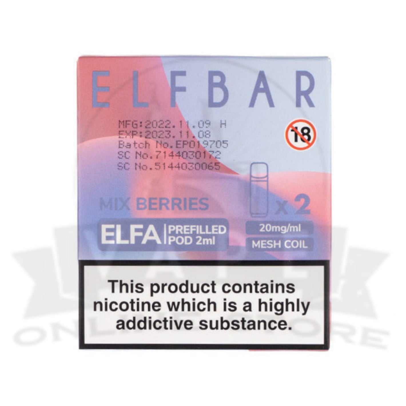 Mix Berries Elfa Pre-filled Pods By Elf Bar