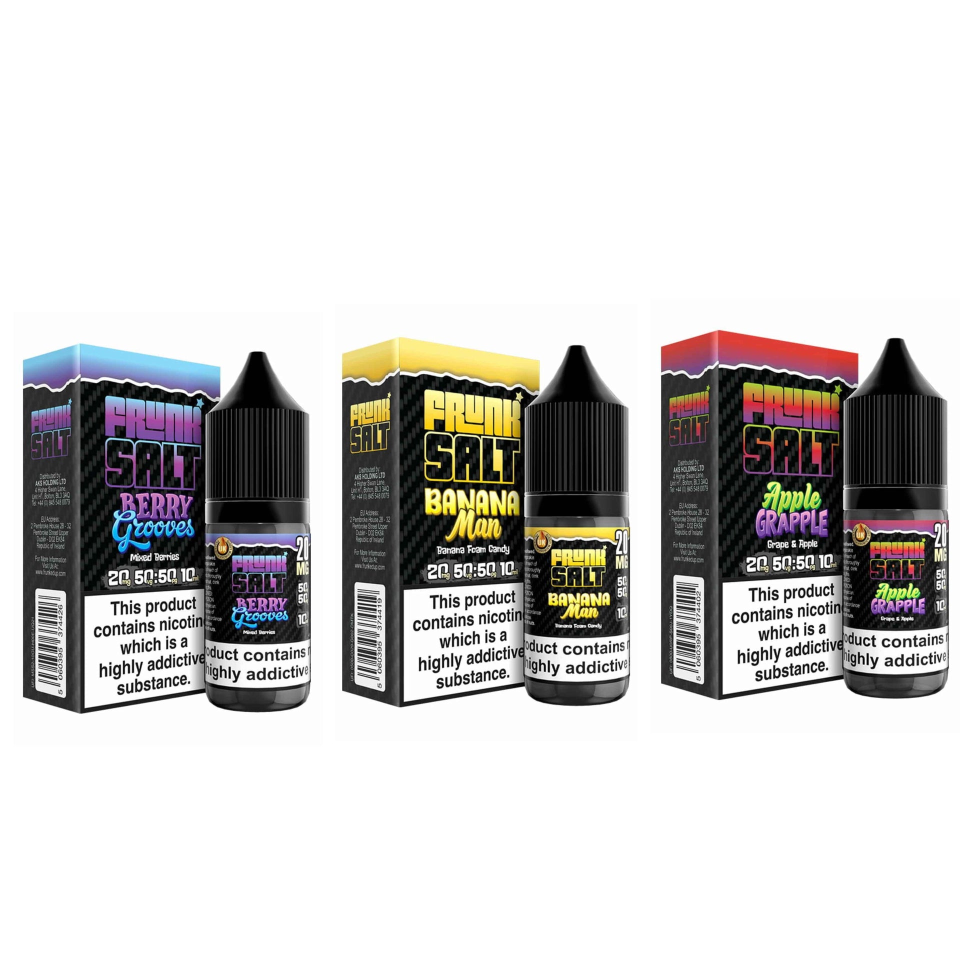 Pack Of 3 Frunk Salts 10ml Nic Salt E-Liquid