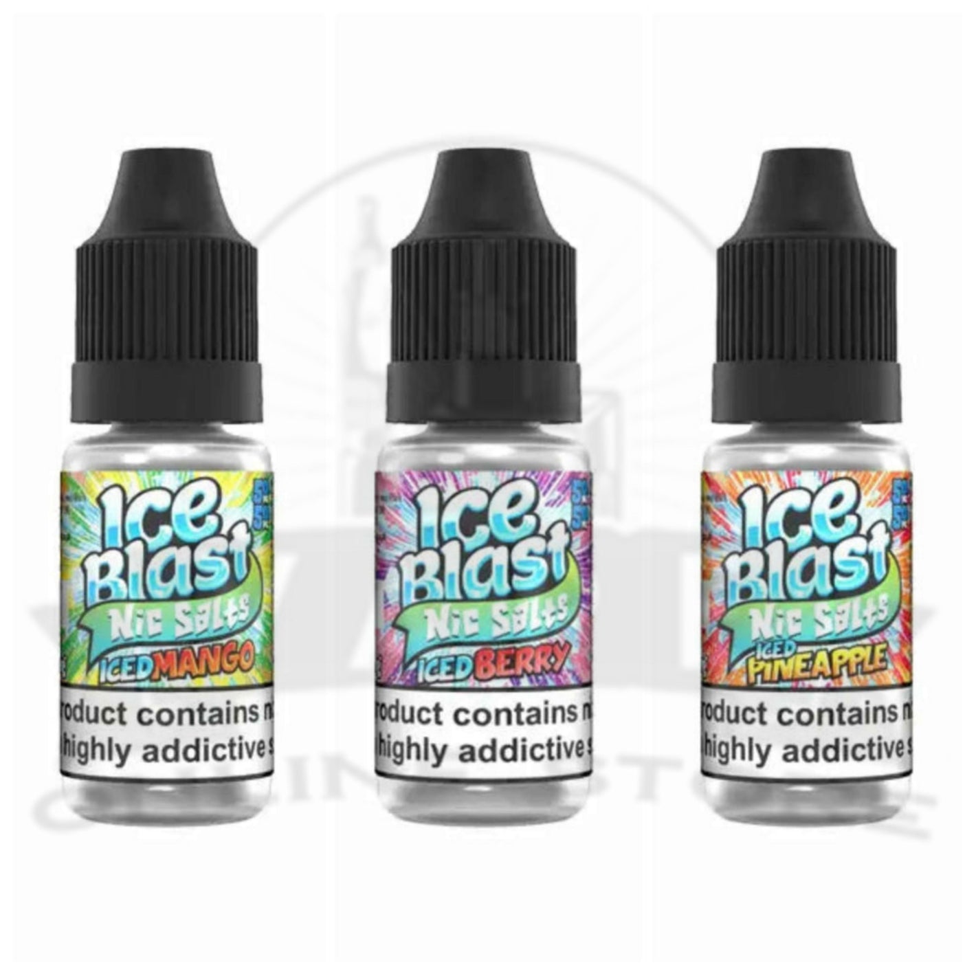 Pack Of 3 Ice Blast Nic Salt 10ml E-Liquid