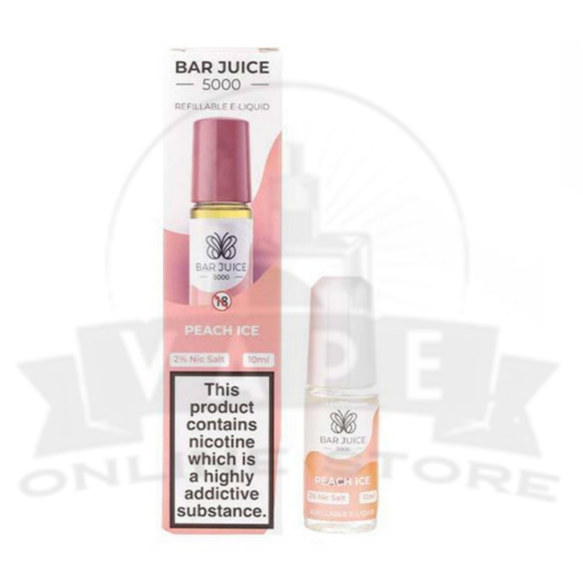 Peach Ice Bar Juice 5000 Nic Salt E-Liquid | 4 for £10