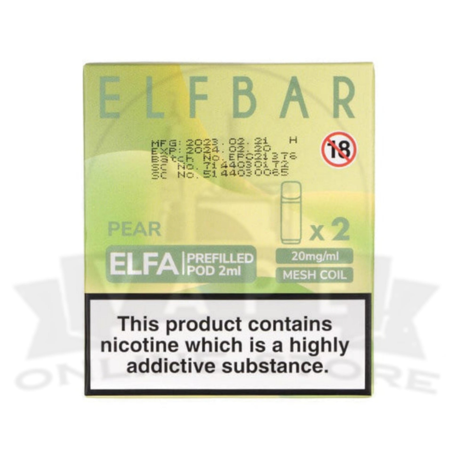 Pear Elfa Pre-filled Pods By Elf Bar