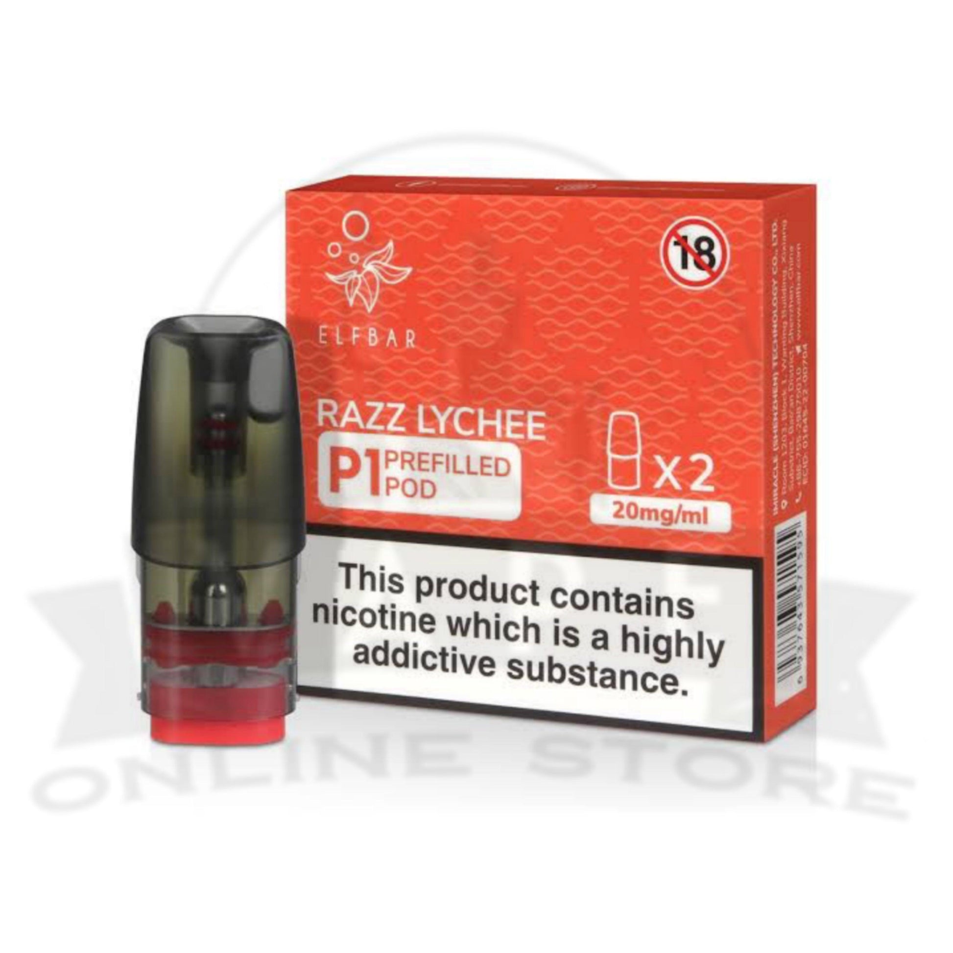 Razz Lychee Elf Bar Mate P1 Prefilled Pod | Retails & Wholesale