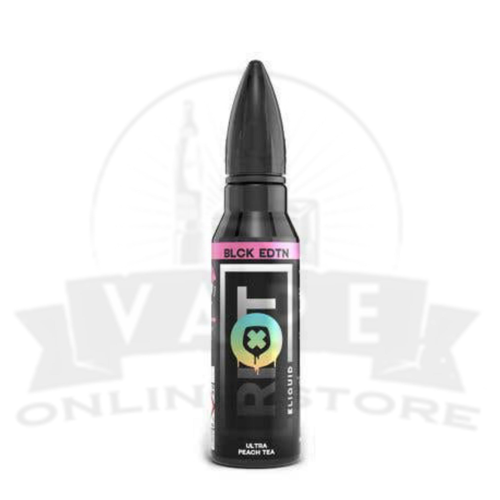 Riot Squad Black Edition Ultra Peach Tea 50ml Shortfill E-Liquid | Pack Of 2