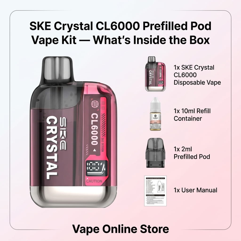 SKE Crystal CL6000 Prefilled Pod Vape Kit | Buy 1 Get 1 Free Vape