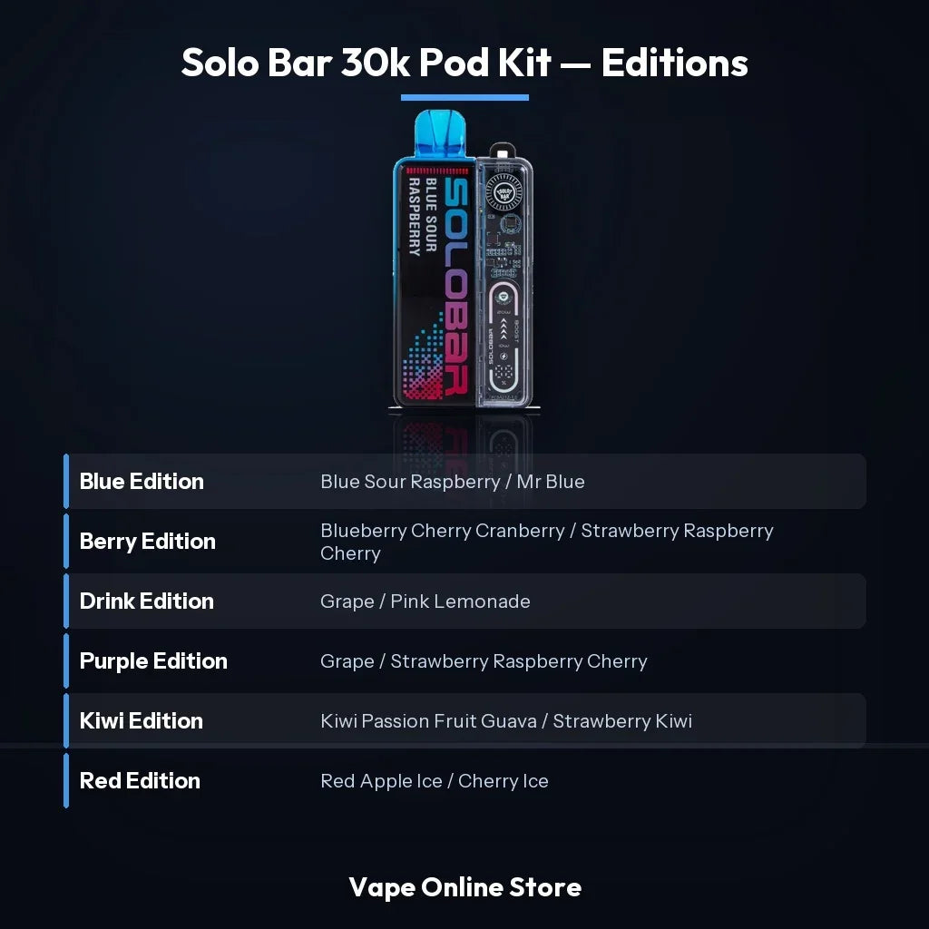 Solo Bar 30k Pod Kit | Buy 1 Get 1 FREE | Only £10.99