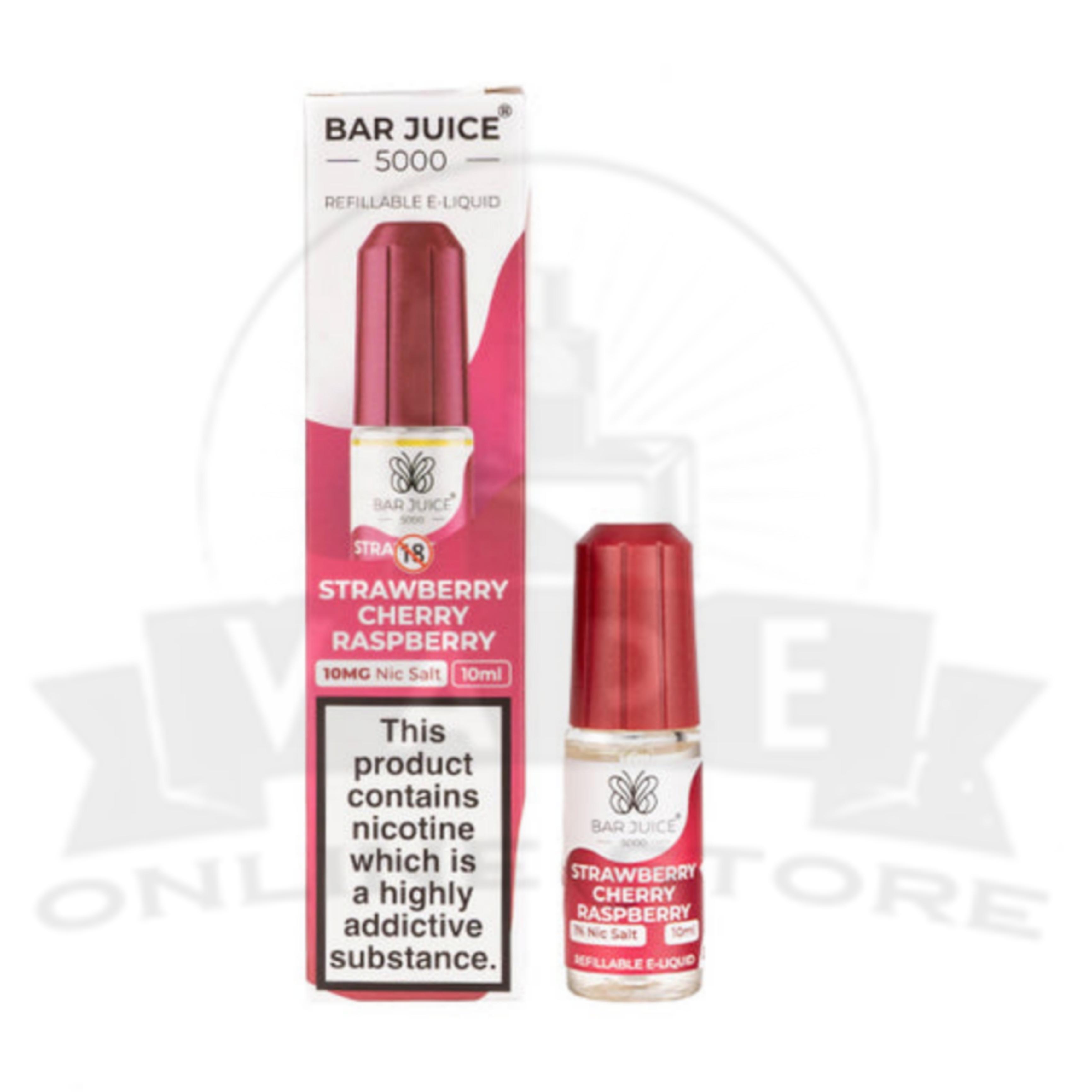 Strawberry Cherry Raspberry Bar Juice 5000 Nic Salt E-Liquid | 4 for £10