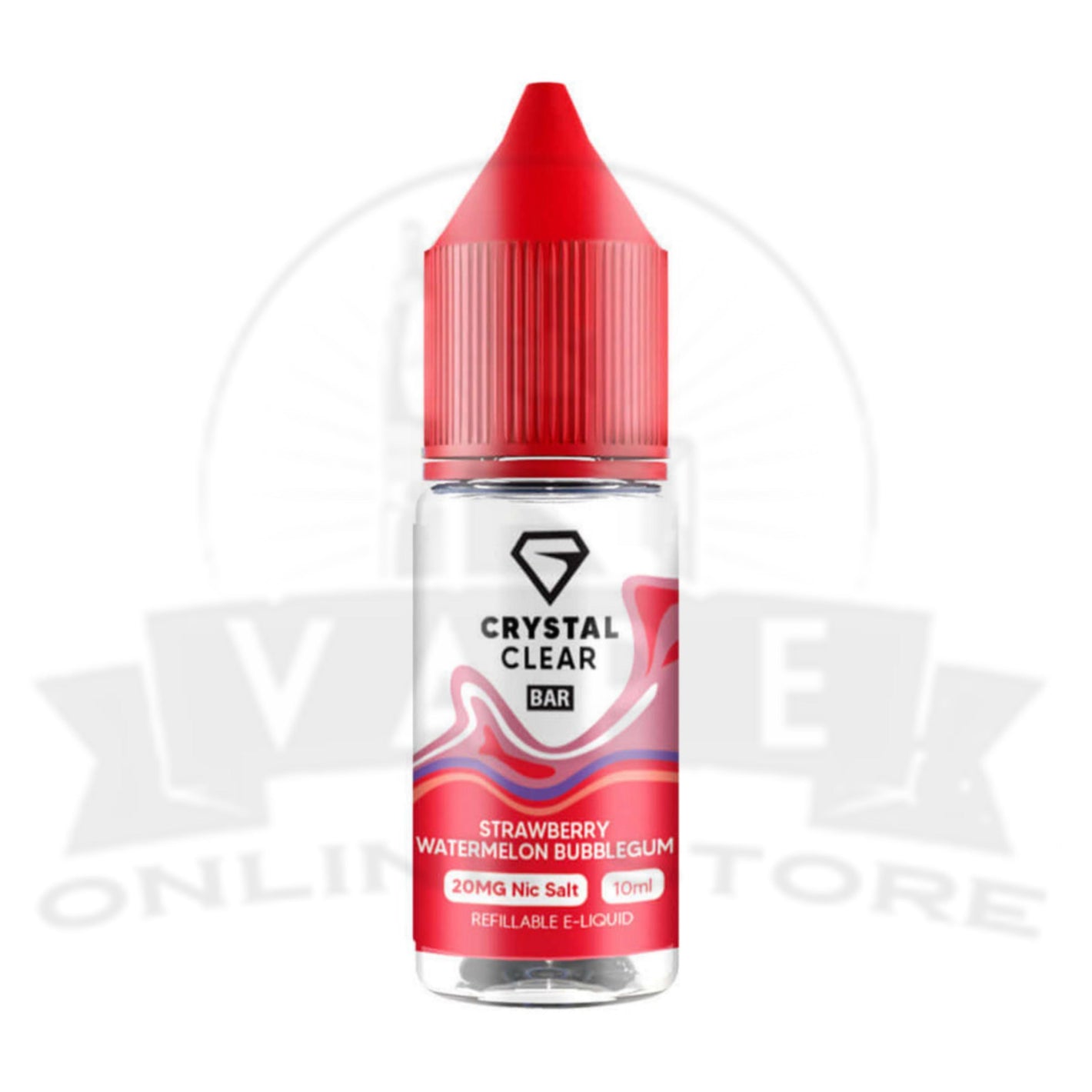 Strawberry Watermelon Bubblegum Crystal Clear 10ml Nic Salt | Best Prices