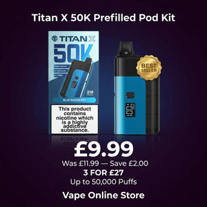 Titan X 50K Prefilled Pod Kit |  3 For £27