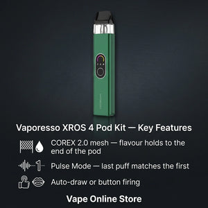 Vaporesso XROS 4 Pod Kit | FREE 10ml E-liquid