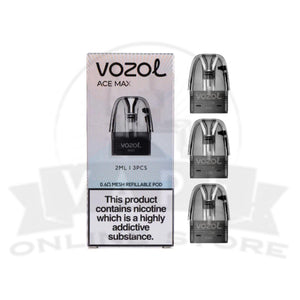 Ark Coils Vozol Ace Max Mesh Refillable Pods 0.6/0.8ohm (3-Pack) | UK Pod Kit Includes Australia Ark Coils Vozol Ace Max Mesh Refillable Pods 0.6/0.8ohm (3-Pack) | UK Pod Kit Includes Australia