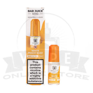 White Peach Razz Bar Juice 5000 Nic Salt E-Liquid | 4 for Β£10