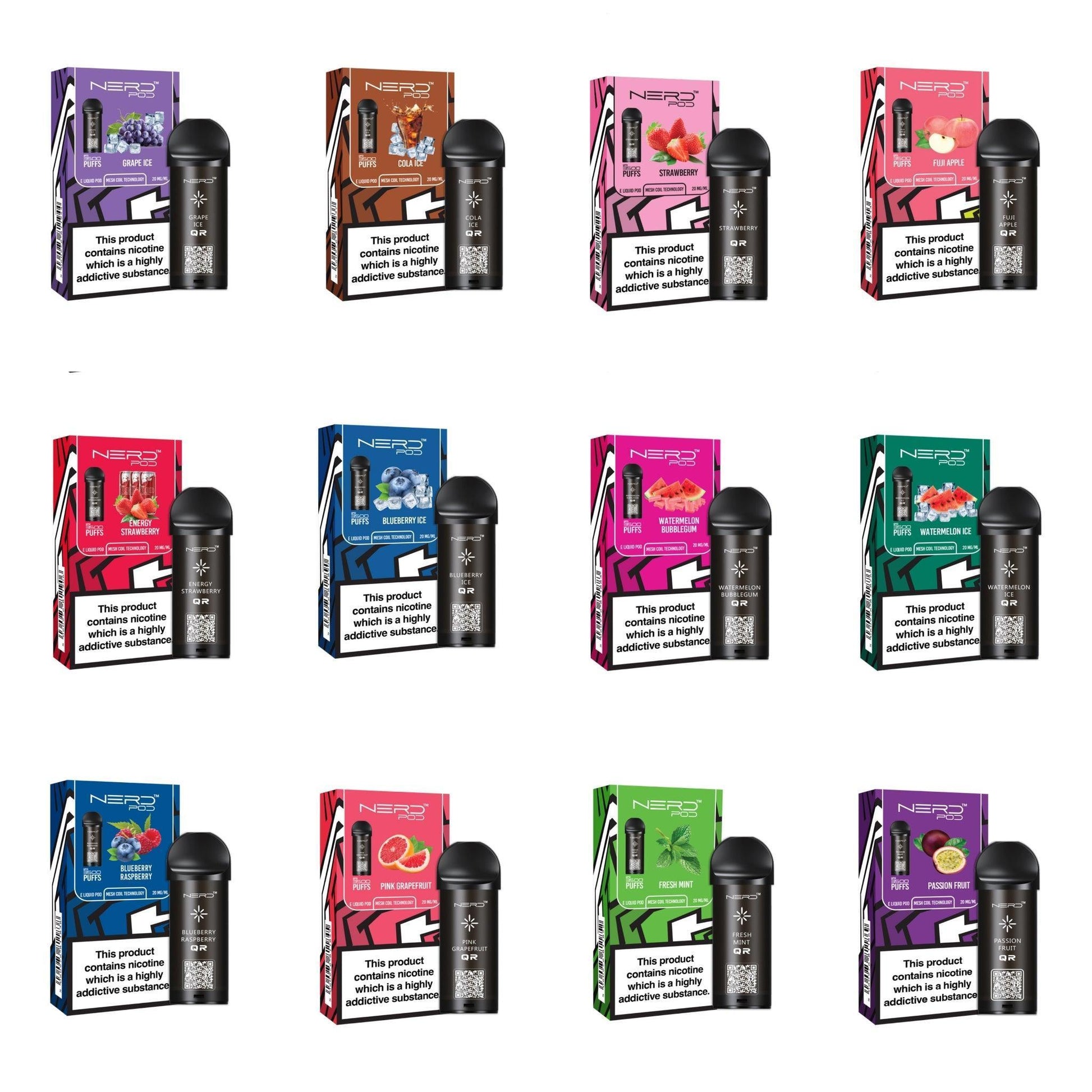 Nerd Pod 3500 Puffs 0mg Prefilled | 4.79£ Only