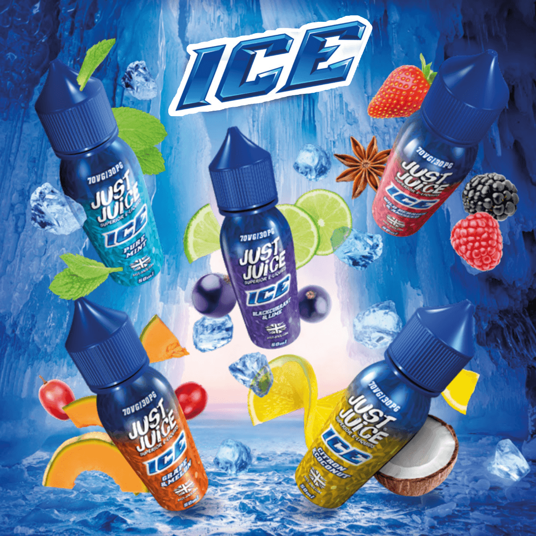 Pack of 10 Just Juice Ice 10ml Nic Salts